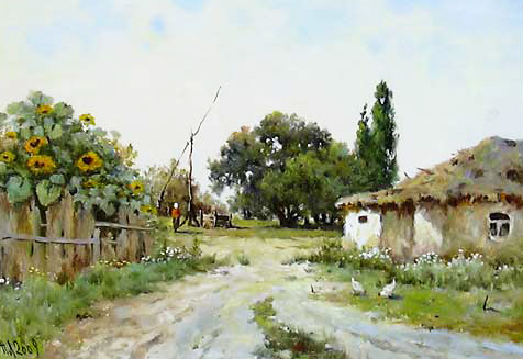 «Сільське подвір’я». 2009. Полотно, олія